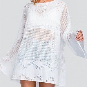 *Wildfox Taylor Crochet Cover-Up White Small